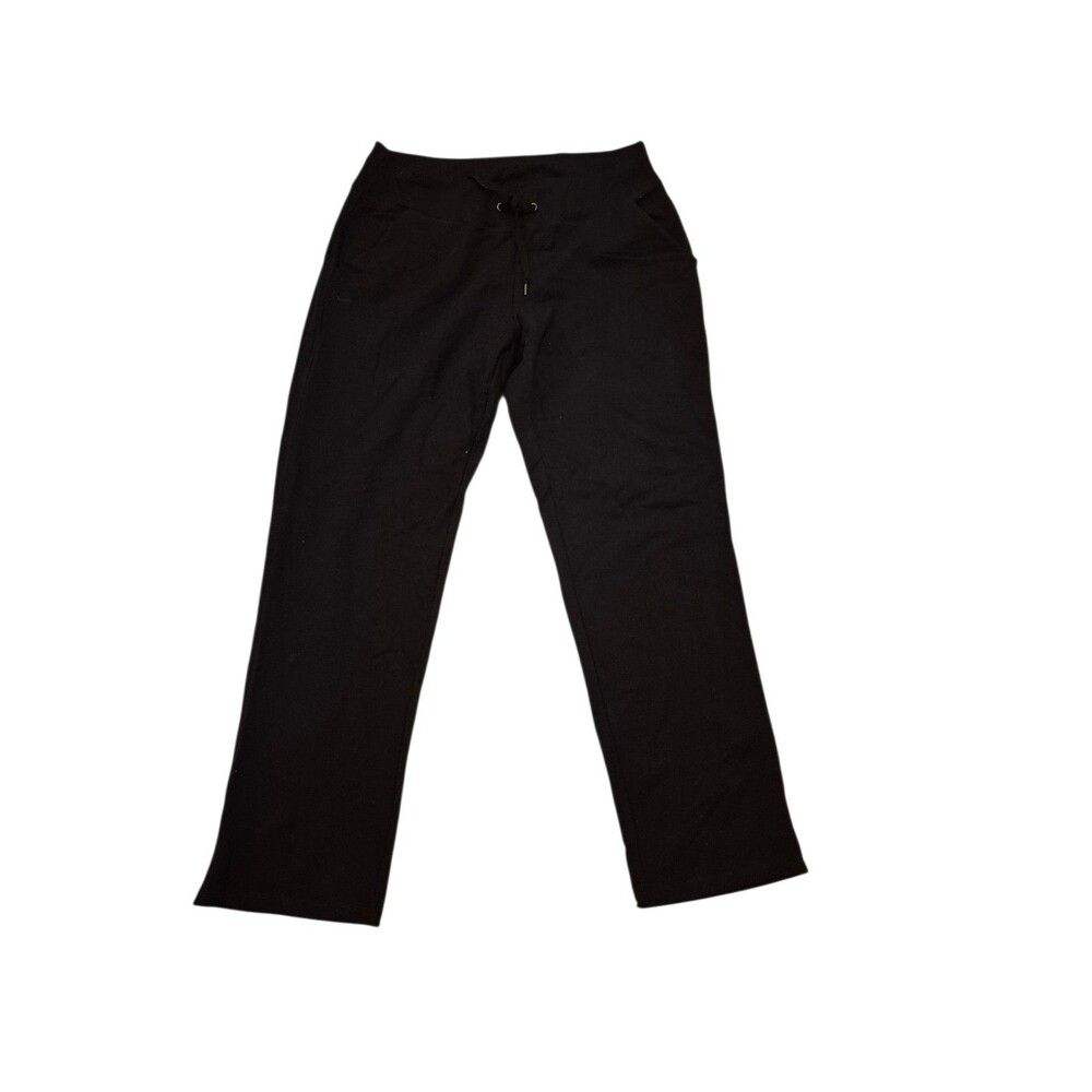 Eddie Bauer Womens Sweatpants Fleece Straight Leg Sweatpants Black sz L